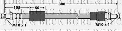 BORG & BECK bbh7327 -  Тормозной шланг